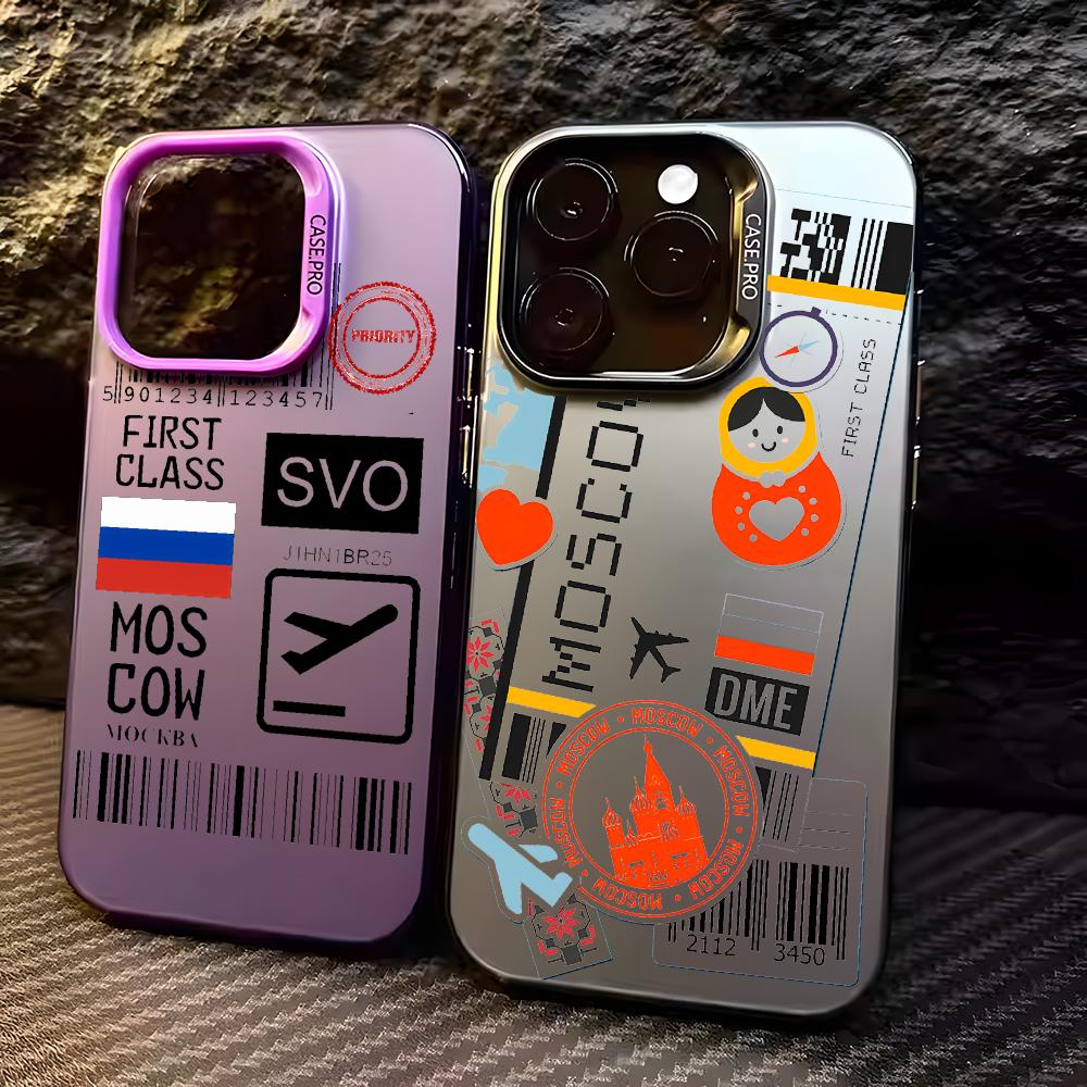 Matte Pc Case - Plane Travel Ticket Russia Phone Case